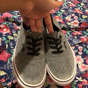 Grey authentic slip on vans